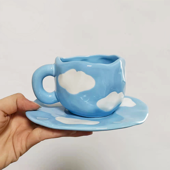 Chubby Floral Cup And Saucer Set